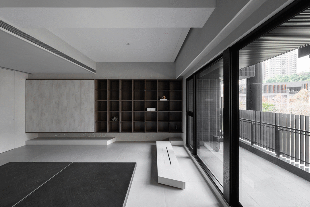 A multi-functional living room that rotates and reconfigures freely as needed
